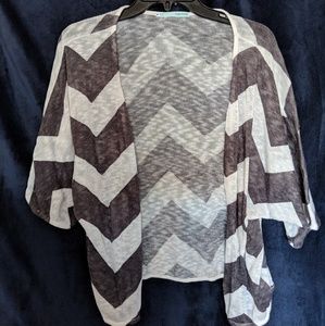 Grey and white Chevron cardigan